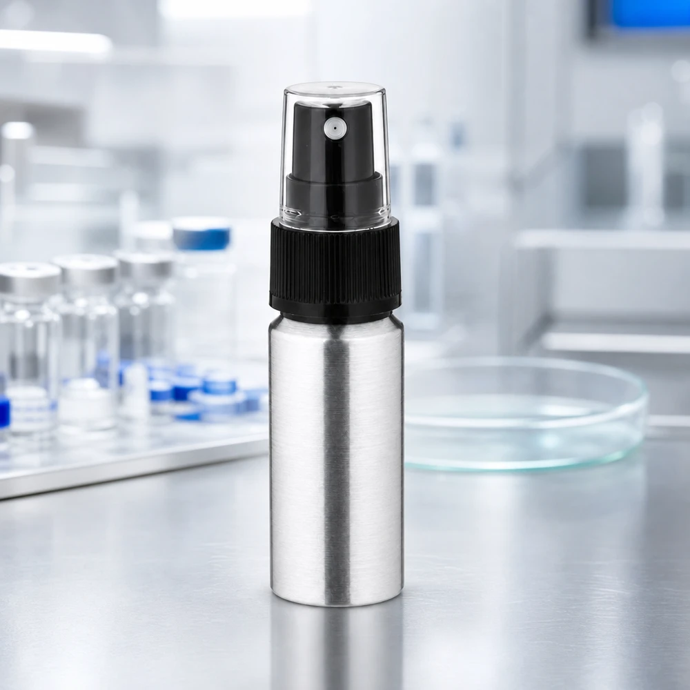 Wiederverwendbare 20ml Metallsprühflasche mit abnehmbarem Zerstäuber für einfache Reinigung