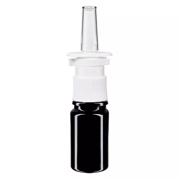 Apothekenflasche violett 5ml Nasenzerstäuber weiß Standard