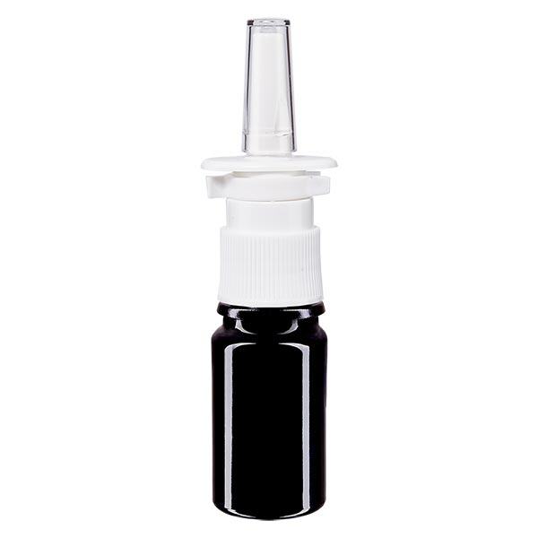 Apothekenflasche violett 5ml Nasenzerstäuber weiß Standard