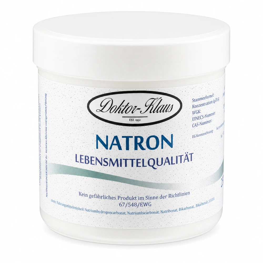 Natron 250g Doktor-Klaus Natron Pulver 250g Doktor Klaus - bewährte Qualität seit 1952 in handlicher Portionsgröße