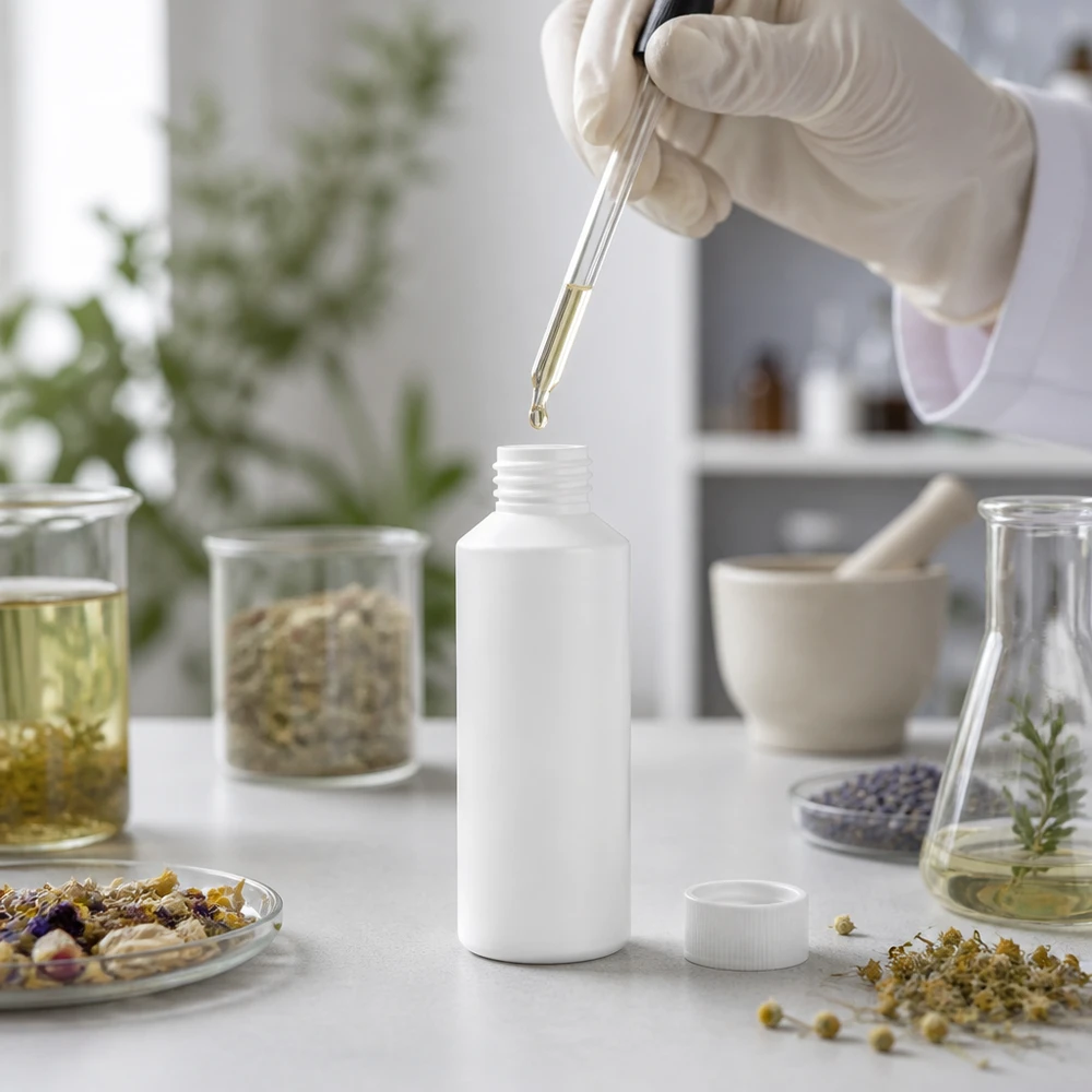 Apothekenflasche HDPE 100ml weiß, ohne Verschluss Apothekenflasche HDPE 100ml weiß lichtundurchlässig für empfindliche Natursubstanzen