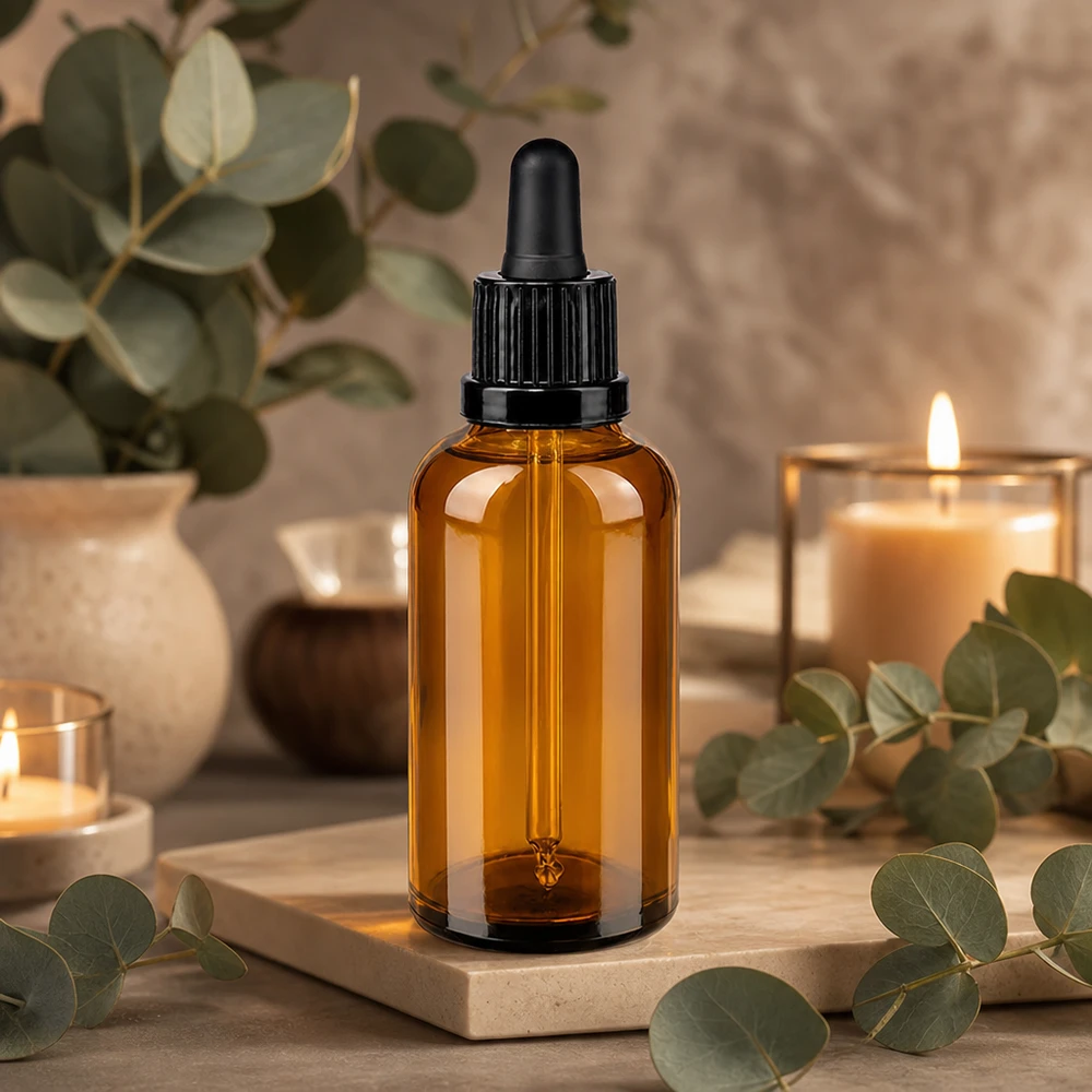 50ml Pipettenflasche schwarz Originalitätsverschluss BrownLine UT18/50 Kompakte 50ml Glasflasche mit Tropfer OV BrownLine UT18/50 für genaue Portionierung