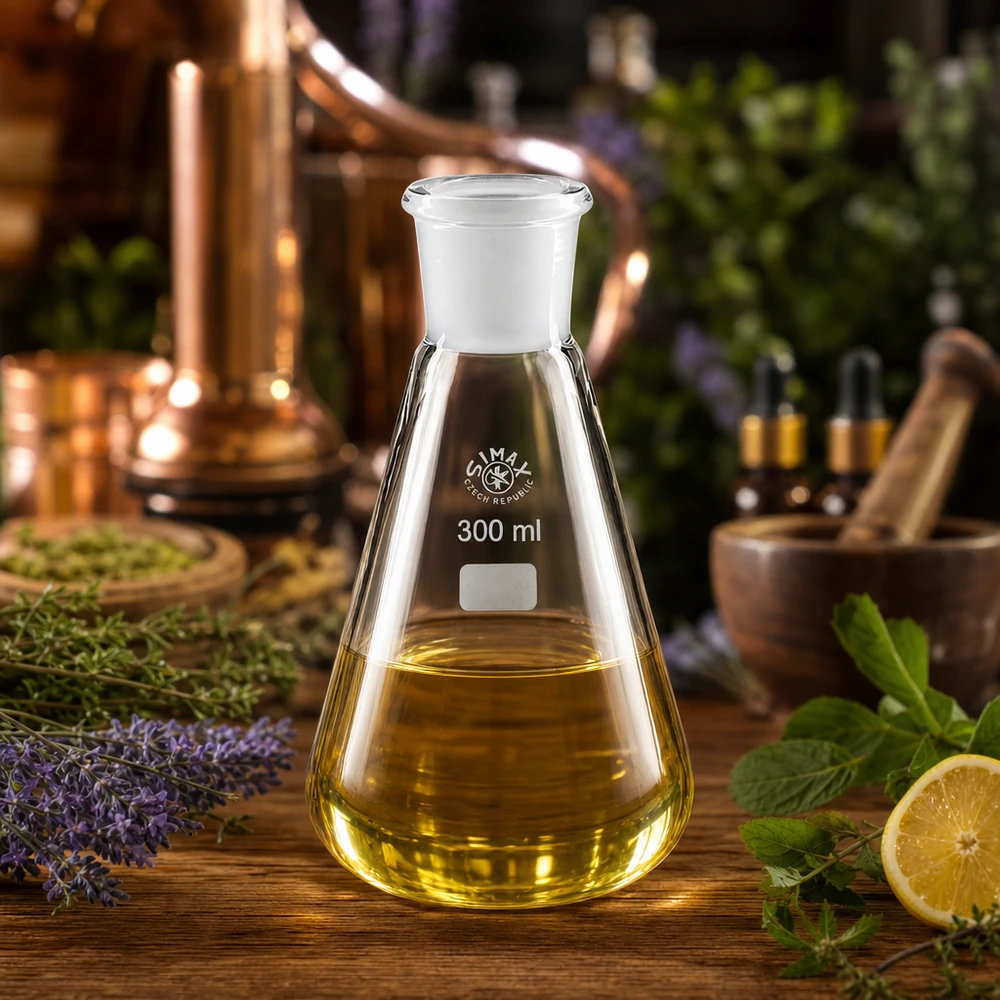 Erlenmeyerkolben 300ml mit Normschliff (29/32) Erlenmeyerkolben 300ml für ätherische Öle mit dichtem Verschluss und Laborstandard