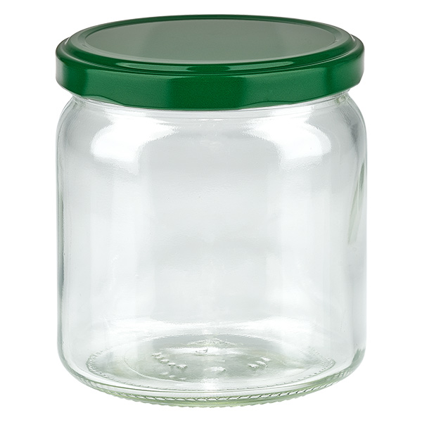 408ml Rundglas + BasicSeal Deckel grün UNiTWIST