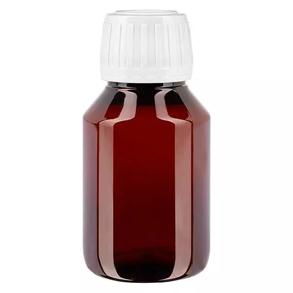 PET Flasche 50ml mit weißem Standard Originalitätsverschluss