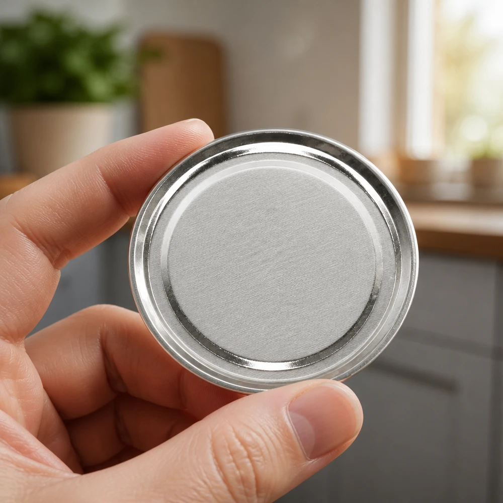 BasicSeal Deckel TO100 silbern matt 100mm Griffansicht mit Küchenumgebung im Hintergrund