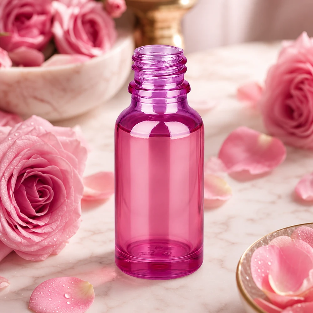 Violette 20ml Glasflasche PurpleLine UT18 20 mit UNiTWIST Gewinde für professionelle Dosierung