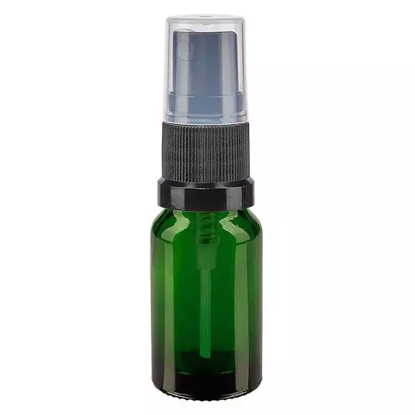 Apothekenflasche grün 10ml Sprayaufsatz schwarz