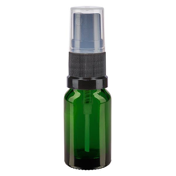 Apothekenflasche grün 10ml Sprayaufsatz schwarz