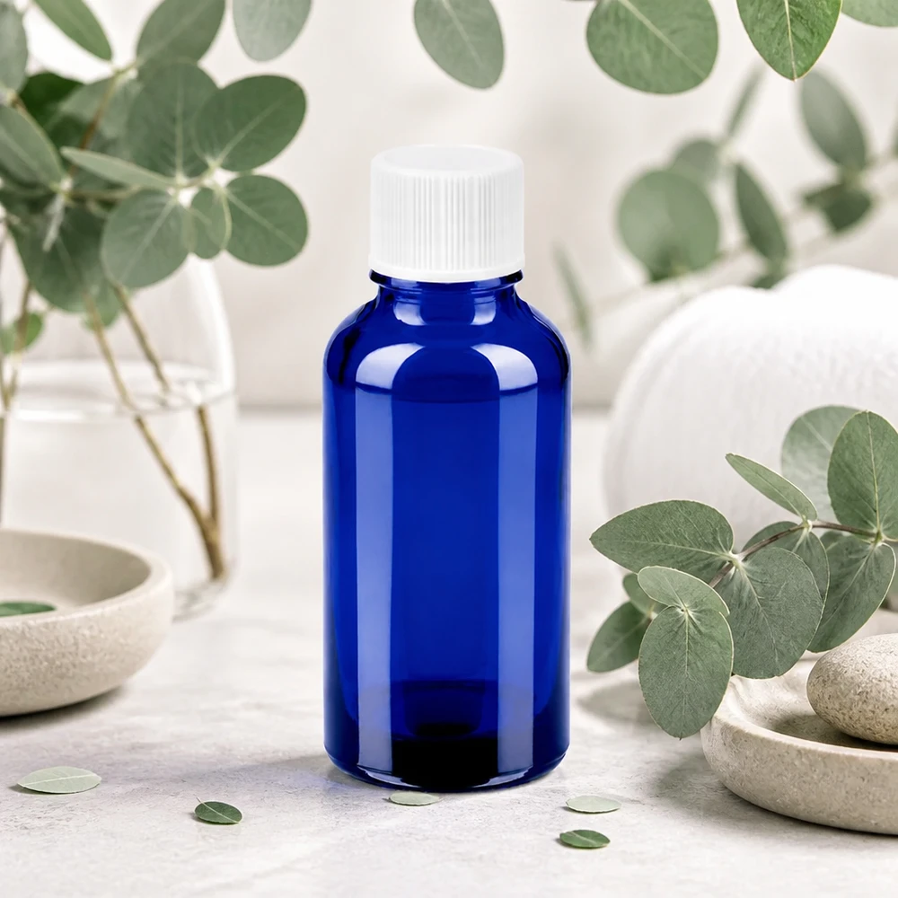 Praktische 30ml Flasche mit weißem Schraubdeckel für mobile Anwendung und Reisen