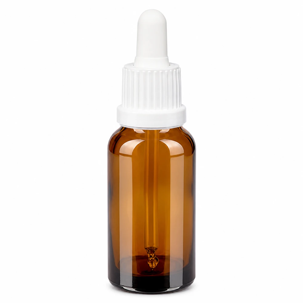 20ml Glasflasche mit Pipette in Braun - perfekt für Seren und konzentrierte Wirkstoffe