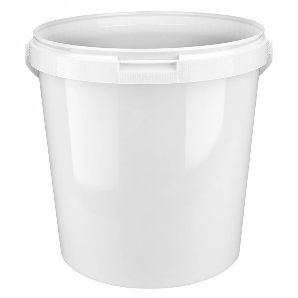 Eimer 10.7L aus weißem Kunststoff Polypropylen ohne Deckel Leichter weißer PP Kunststoffeimer 10,7 Liter ohne Deckel für vielseitigen Einsatz