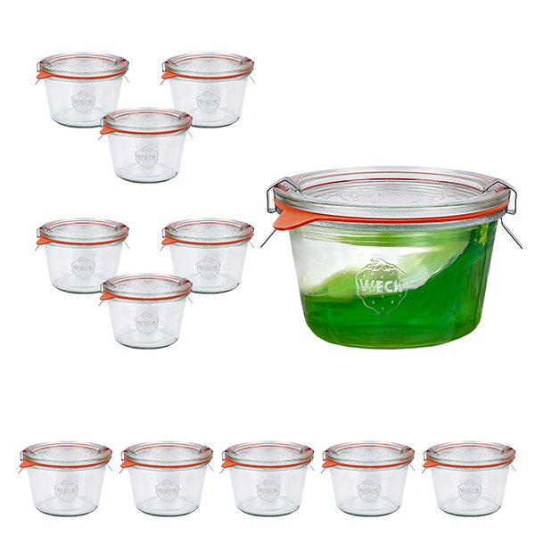 12er Set Weck Gläser 370ml Sturzgläser mit 12 Glasdeckeln, 1 12er Set Weck Gläser 370ml Sturzgläser mit 12 Glasdeckeln, 1