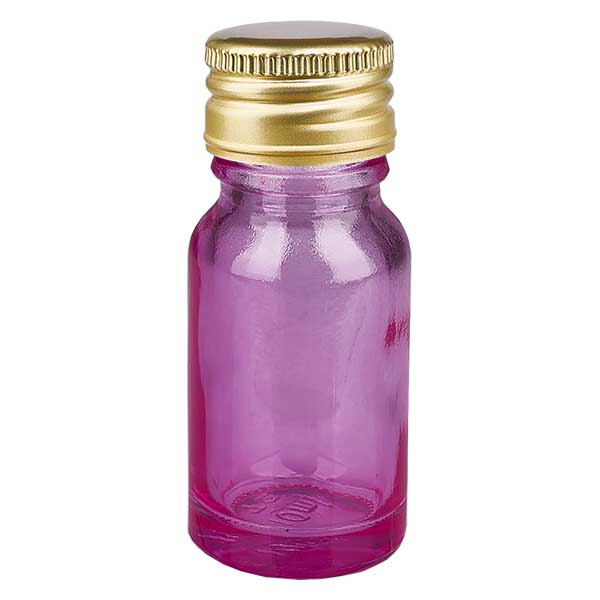 10ml Flasche 11mm Schraubverschluss Alu-Gold Standard PurpleLine. UT18/10