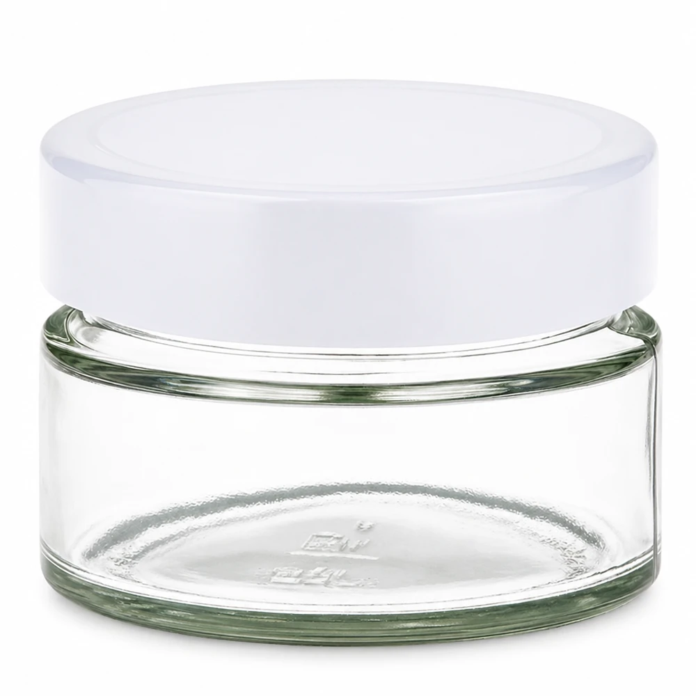 130ml Rundglas + BasicSeal Deckel weiß UNiTWIST 130ml Rundglas mit weißem BasicSeal Deckel UNiTWIST - leeres Glasgefäß mit Schraubverschluss für Aufbewahrung