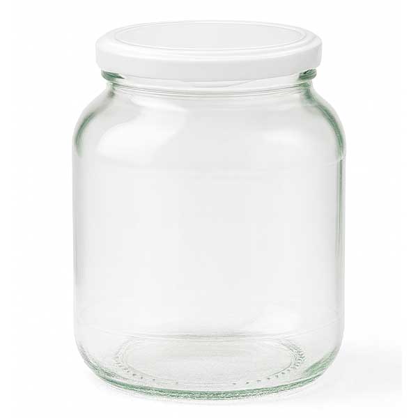 370ml Ovalglas mit BasicSeal Deckel weiß UNiTWIST