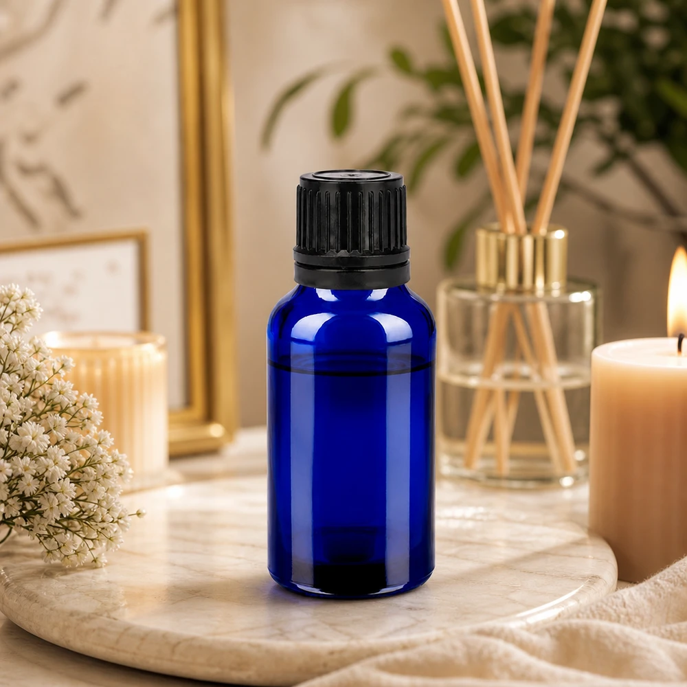 20ml Flasche 11mm Schraubverschluss schwarz Originalitätsverschluss BlueLine UT18/20 20ml Violettglasflasche mit schwarzem Schraubverschluss schützt Inhaltsstoffe vor schädlichem Licht