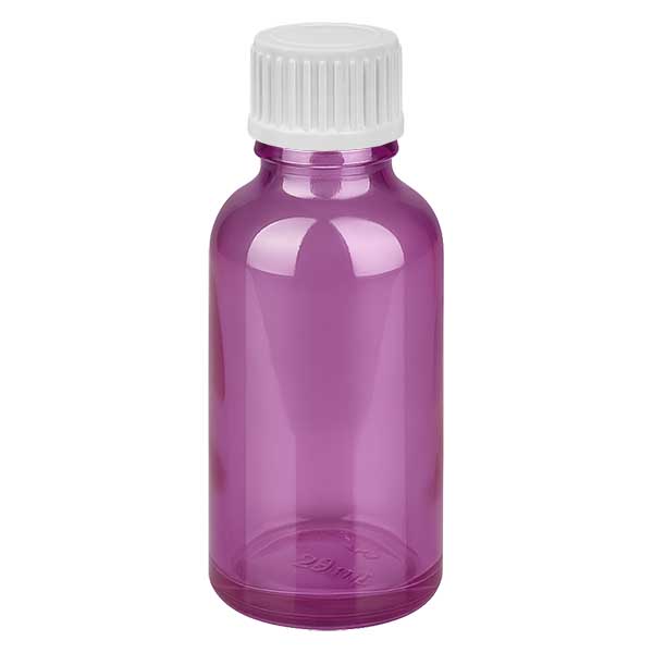 30ml (Globuli)Flasche.. 3mm Giessring weiß Standard PurpleLine. UT18/30
