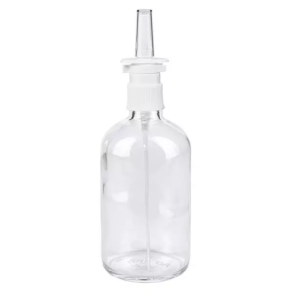 Apothekenflasche klar 100ml Nasenzerstäuber weiß Standard Apothekenflasche klar 100ml Nasenzerstäuber weiß Standard