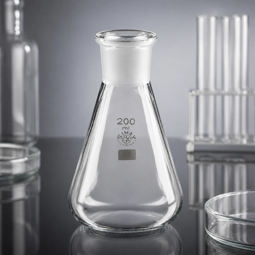 Erlenmeyerkolben 200ml mit Normschliff (29/32) Erlenmeyerkolben 200ml mit Normschliff (29/32)