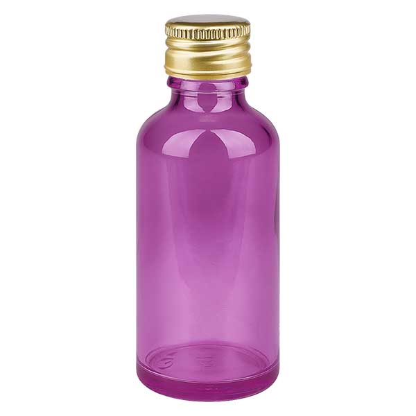 50ml Flasche 11mm Schraubverschluss Alu-Gold Standard PurpleLine. UT18/50