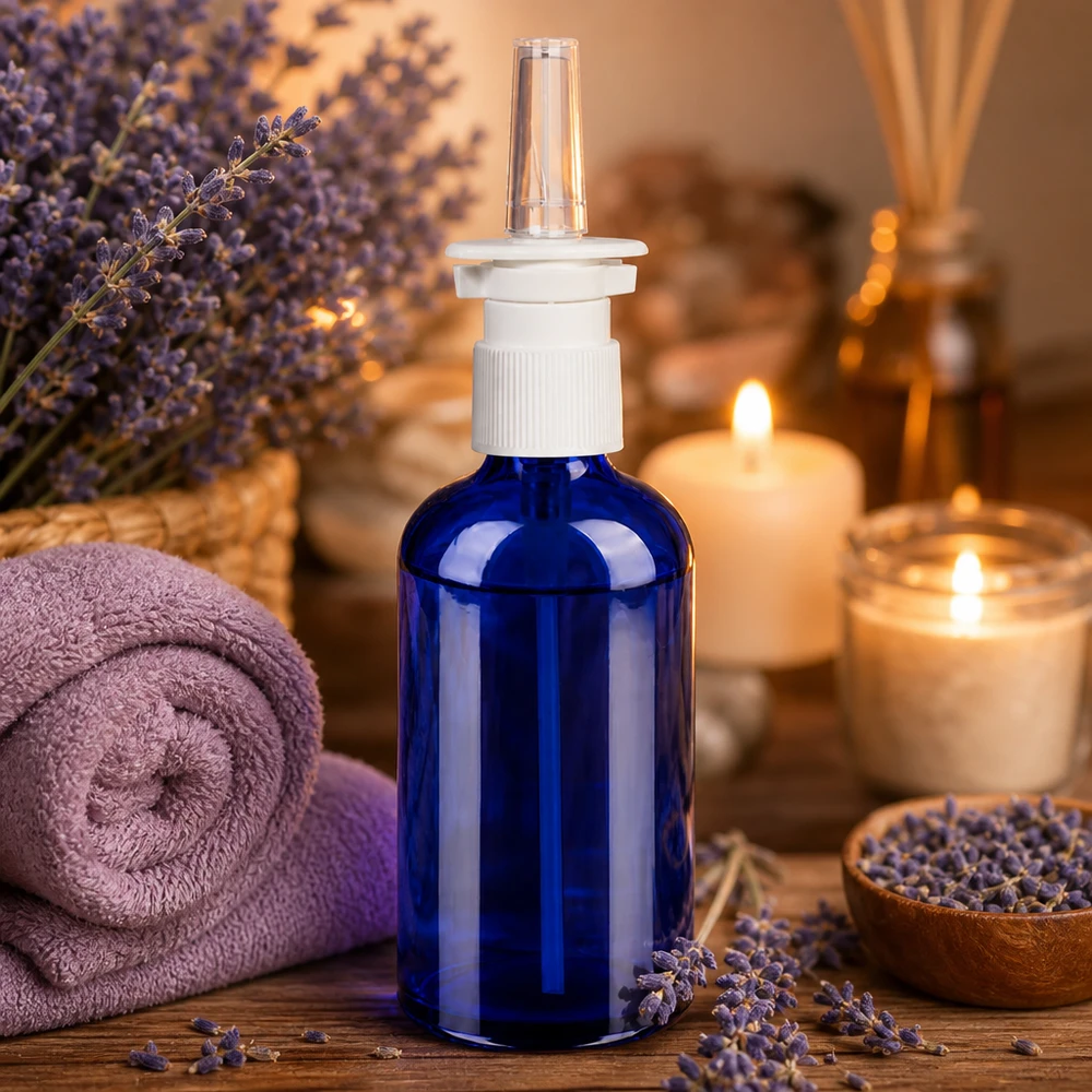Hochwertige Nasensprayflasche 100ml BlueLine Serie mit optimaler Sprühleistung für Therapie