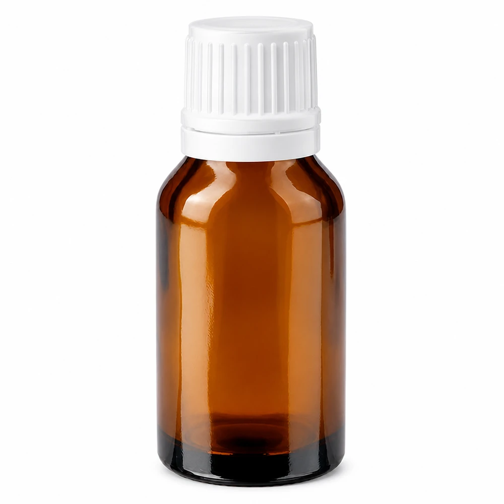 Apothekenflasche braun 30ml Schraubverschluss weiß Originalitätsverschluss Apothekerflasche aus UV-schützendem Braunglas 30ml mit weißem Originalitätsverschluss