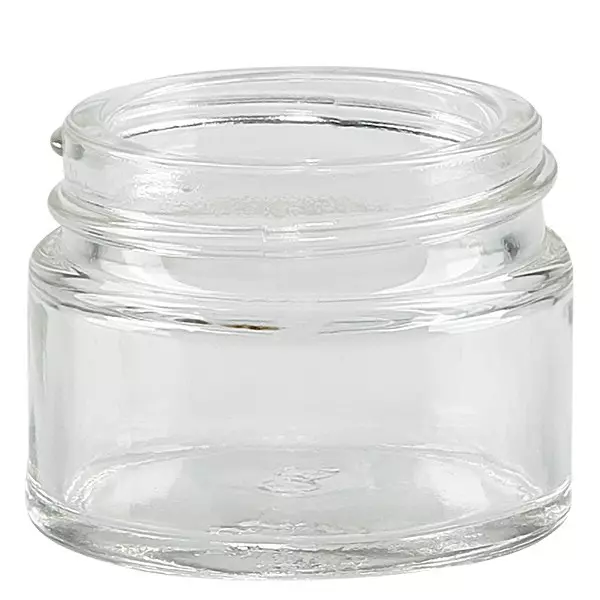 Salbenglas (Glastiegel) 15 ml klar, ohne Deckel Salbenglas (Glastiegel) 15 ml klar, ohne Deckel
