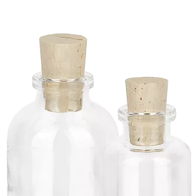 Flaschen aus Klarglas 5- 100 ml mit Öffnung 12 mm inkl. Korken