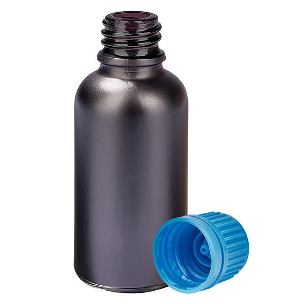 30ml Flasche 11mm Schraubverschluss blau Originalitätsverschluss BlackLine UT18/30 30ml Flasche 11mm Schraubverschluss blau Originalitätsverschluss BlackLine UT18/30