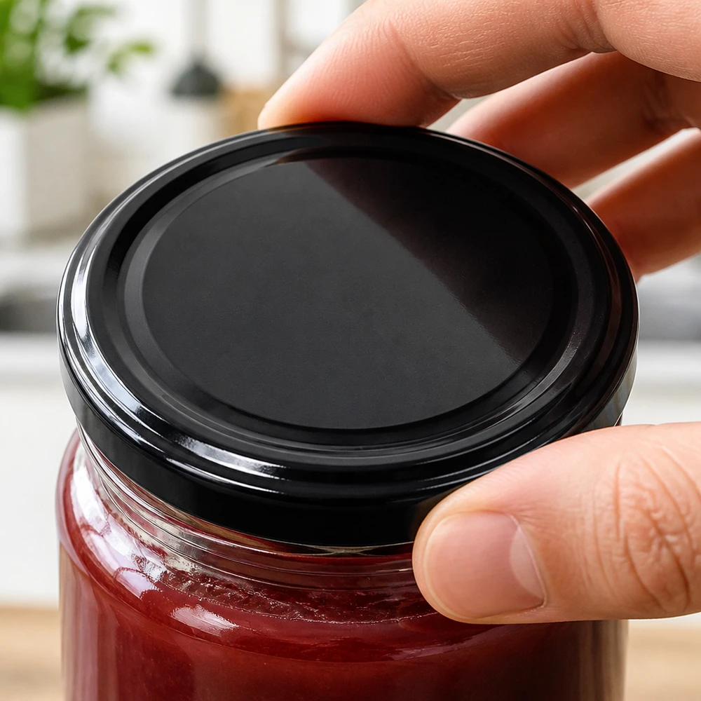 TO82 UNiTWIST Deckel schwarz BPA-NI BioSeal Dichtung für heiß abgefüllte Konfitüren und Marmeladen