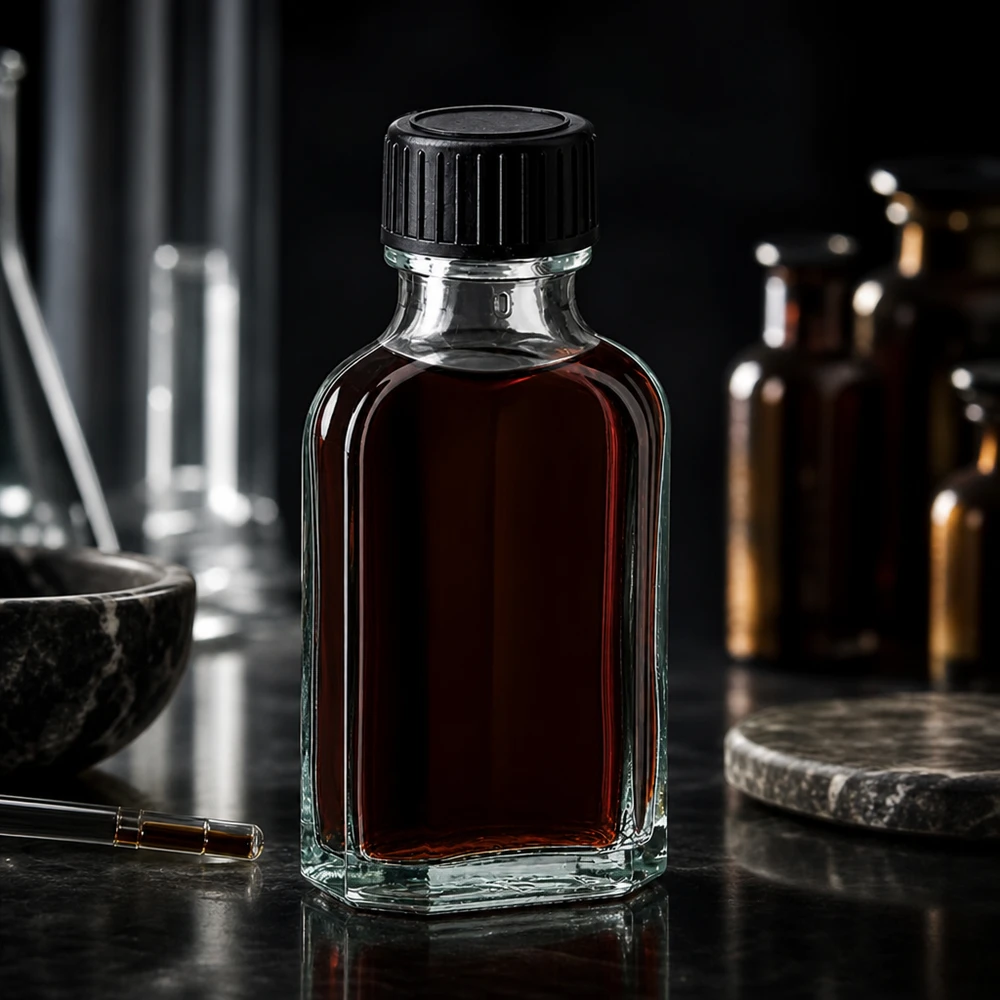 Kompakte 50ml Klarglasflasche Meplat mit dichtem Schraubverschluss für pharmazeutische Nutzung