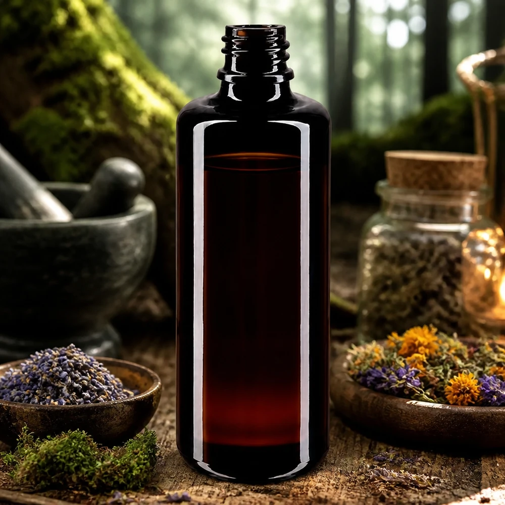 Edle Miron Tropfflasche Orion 100ml aus Violettglas für hochwertige Essenzen und Extrakte