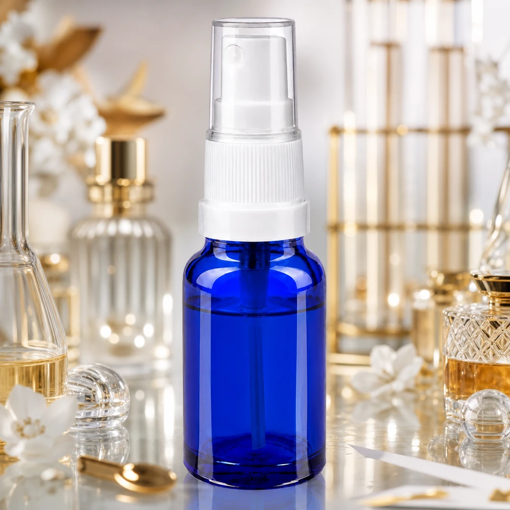 Vielseitige 10ml Sprayflasche transparent blau für Aromatherapie und Hautpflege