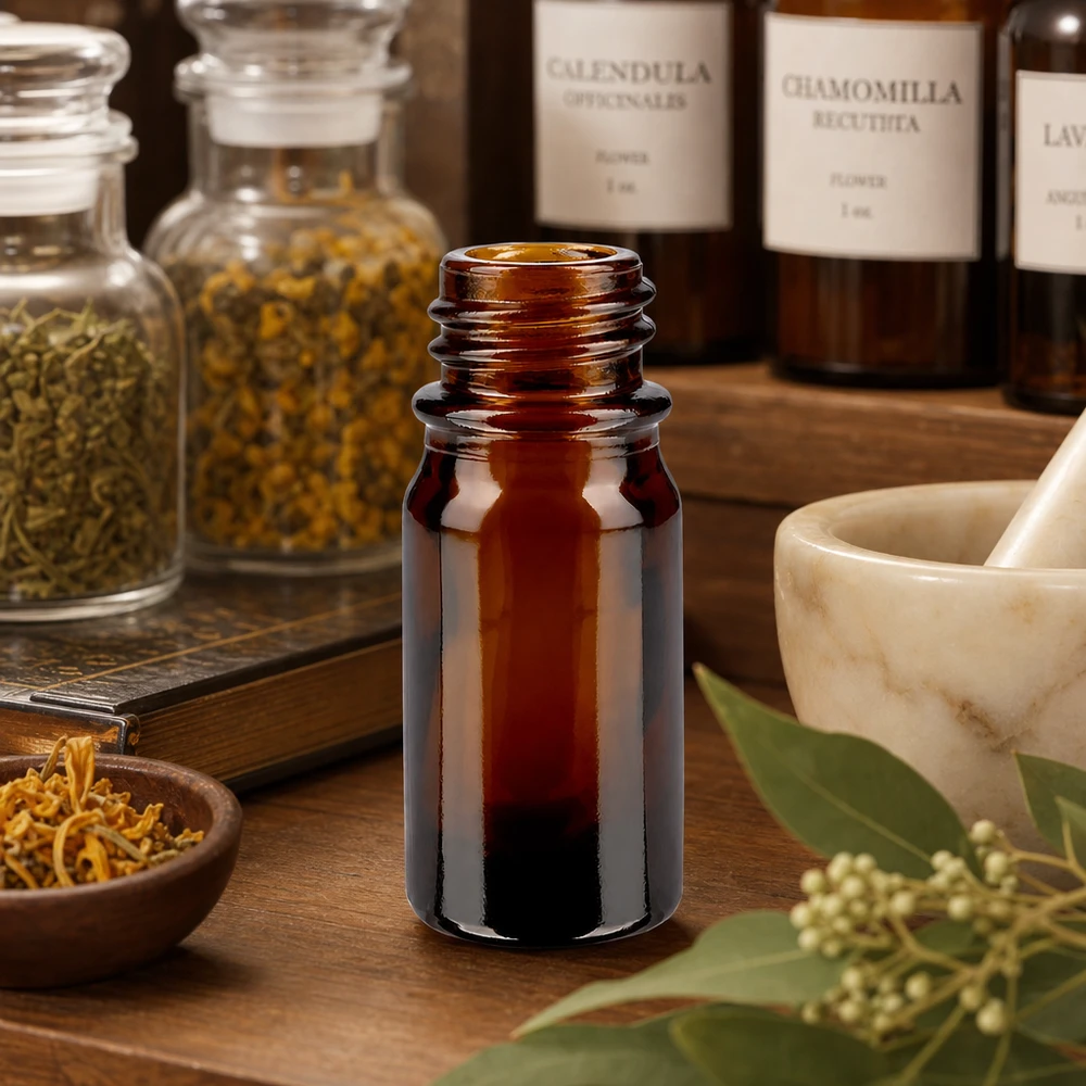 Tropfflasche 5 ml DIN 18 aus Braunglas Chemikalienresistente ApoGlas Braunglasflasche 5ml für Labor und pharmazeutische Anwendungen