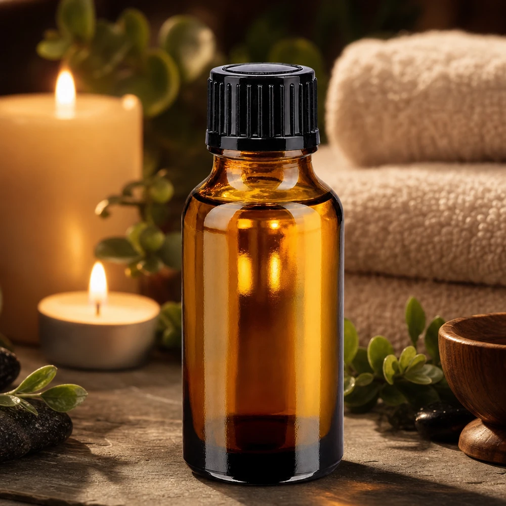 Apothekenflasche braun 20ml Schraubverschluss schwarz Standard Apothekerflasche Braunglas 20ml zur Aufbewahrung von Massageölen und Naturkosmetik