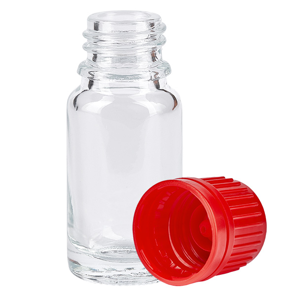 10ml Flasche 11mm Schraubverschluss rot Originalitätsverschluss ClearLine UT18/10 10ml Flasche 11mm Schraubverschluss rot Originalitätsverschluss ClearLine UT18/10