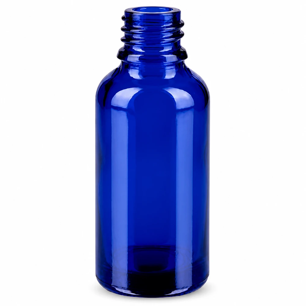 30ml Roll-On Flasche schwarz Standardverschluss BlueLine UT18/30 30ml Roll-On Flasche blau mit Standard Hals UT18/30 für Serum und Hautpflege