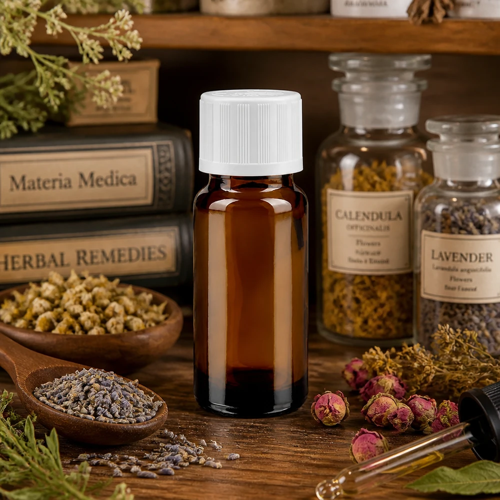 Professionelle Braunglas-Tropfflasche 10ml mit KiSi-Verschluss für Aromatherapie und Naturheilkunde