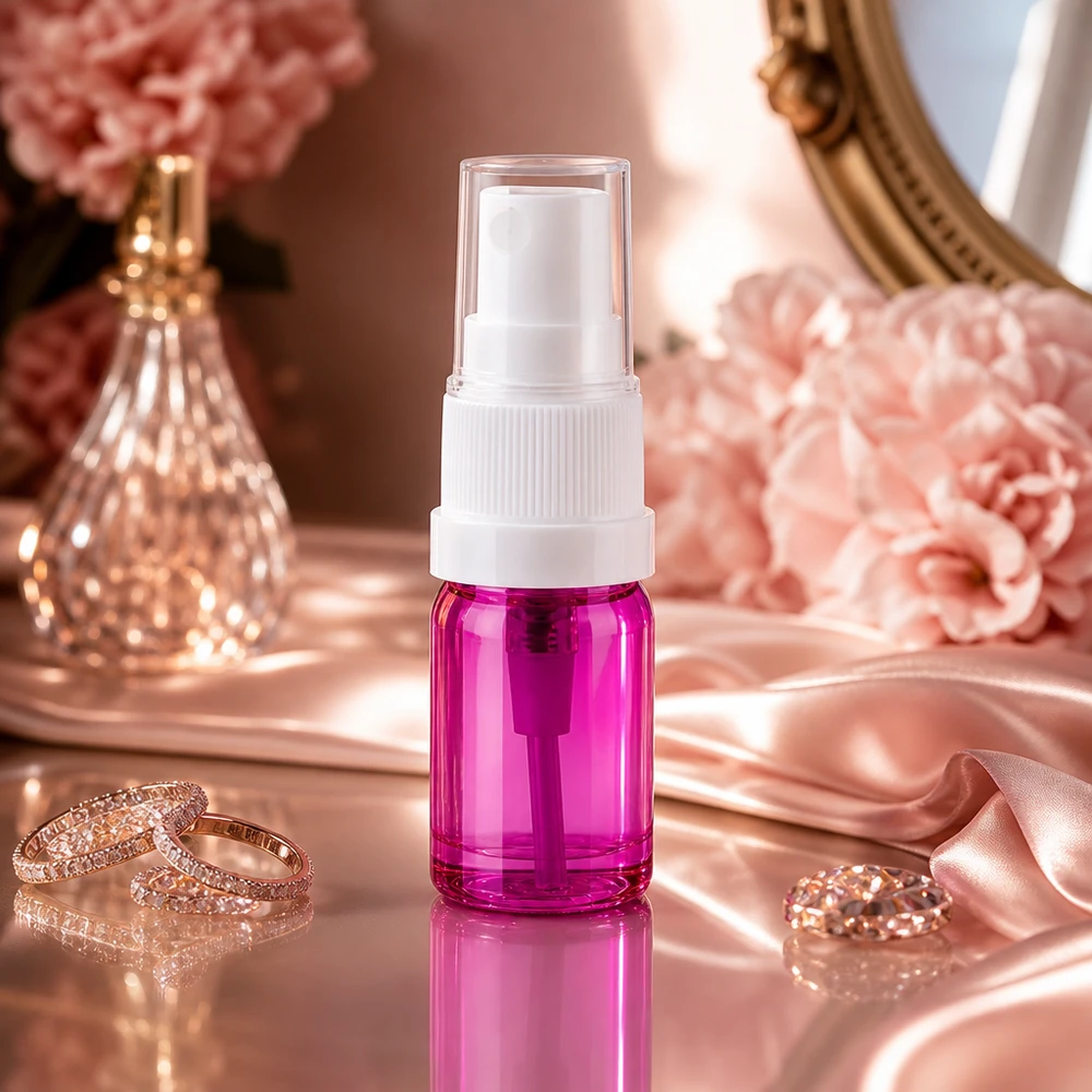 5ml Sprayflasche weiss/transparent Standard PurpleLine UT18/5 Praktische 5ml Mini-Sprayflasche violett mit dosiergenauem Sprühsystem für den täglichen Gebrauch