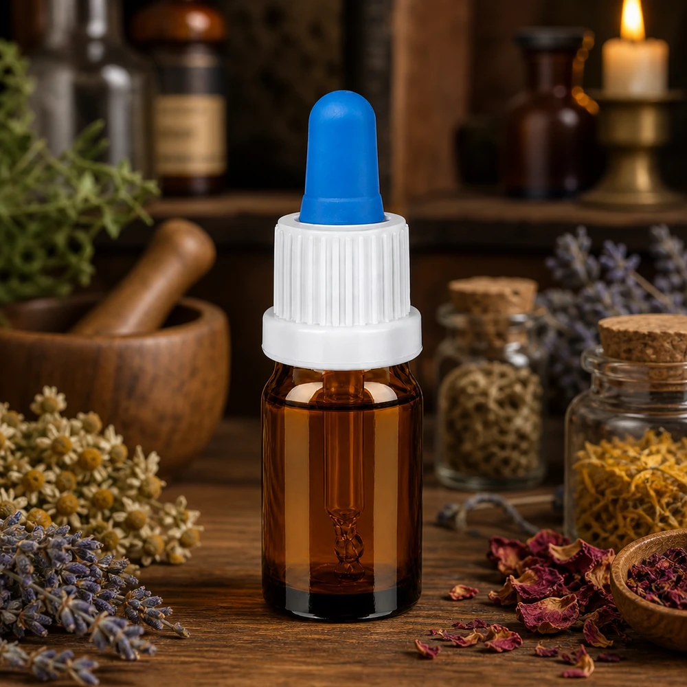 Universelle 5ml Pipettenflasche mit UV-Schutz und ergonomischer Tropfspitze für Tinkturen