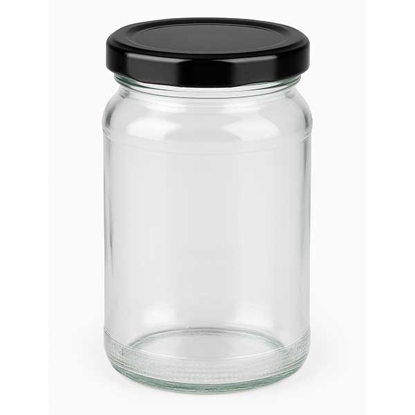 110ml Rundglas mit BasicSeal Deckel schwarz UNiTWIST