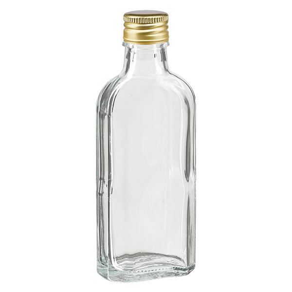 100 ml Meplat klar mit Alu Verschluss gold PP22 100 ml Meplat klar mit Alu Verschluss gold PP22