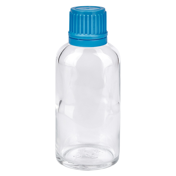 50ml Flasche 11mm Schraubverschluss blau Originalitätsverschluss ClearLine UT18/50 50ml Flasche 11mm Schraubverschluss blau Originalitätsverschluss ClearLine UT18/50