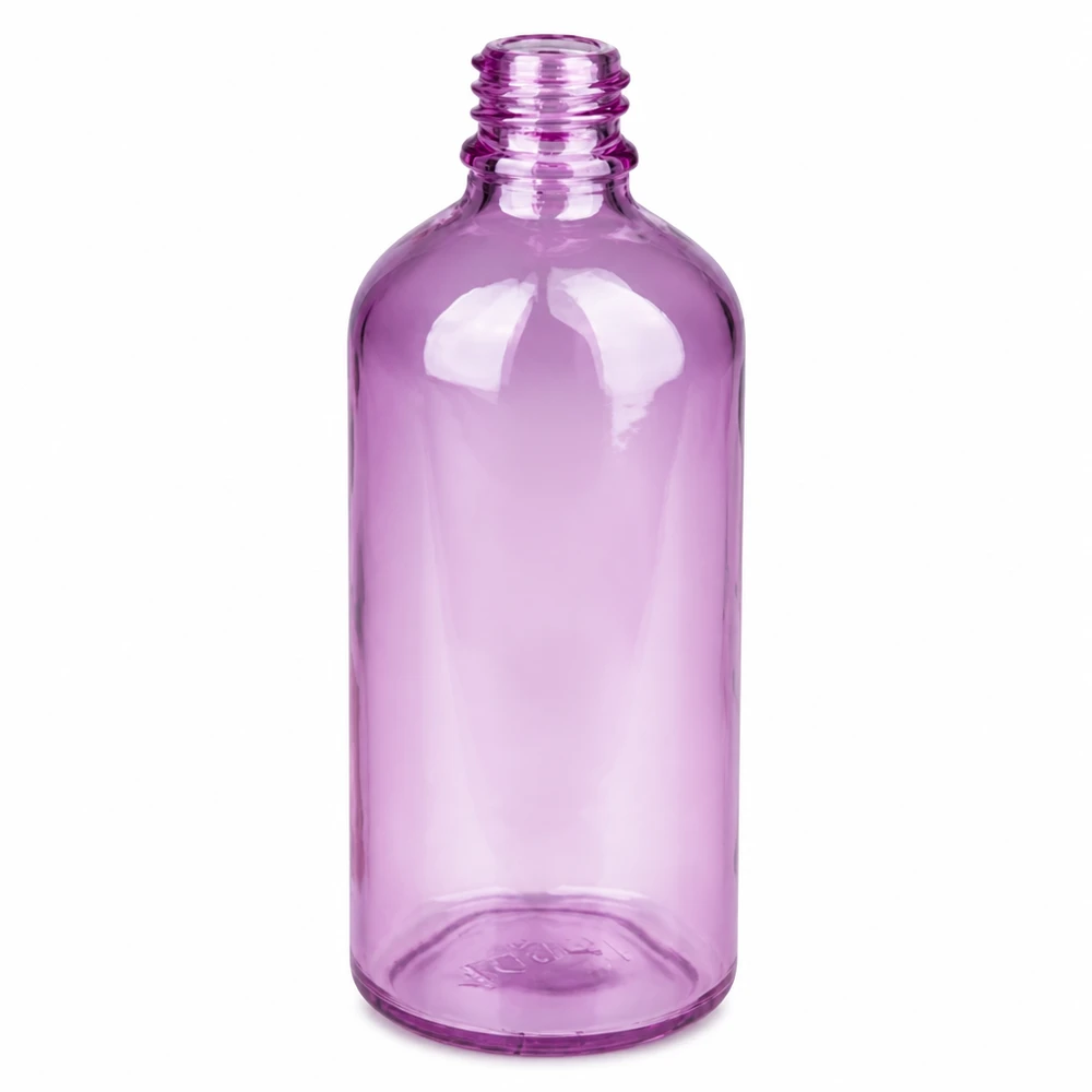 Hochwertige Glas Sprühflasche 100ml in Lila für professionelle Kosmetik Herstellung