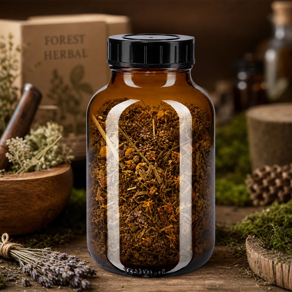 Professionelle 1000ml Lagerflasche aus dunklem Glas mit dichtem Verschluss für Aromaschutz