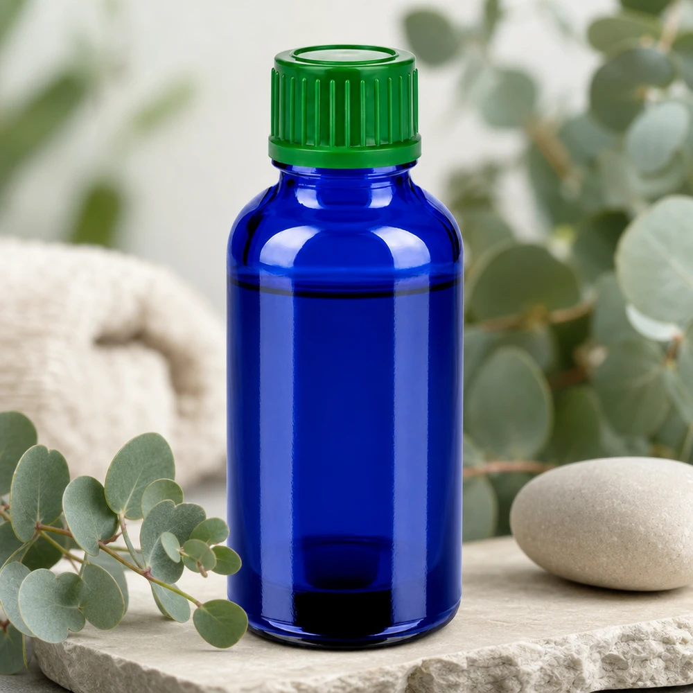 30ml Flasche 11mm Schraubverschluss grün Standard BlueLine UT18/30 30ml Glasflasche mit lichtschützendem Design perfekt für empfindliche Wirkstoffe