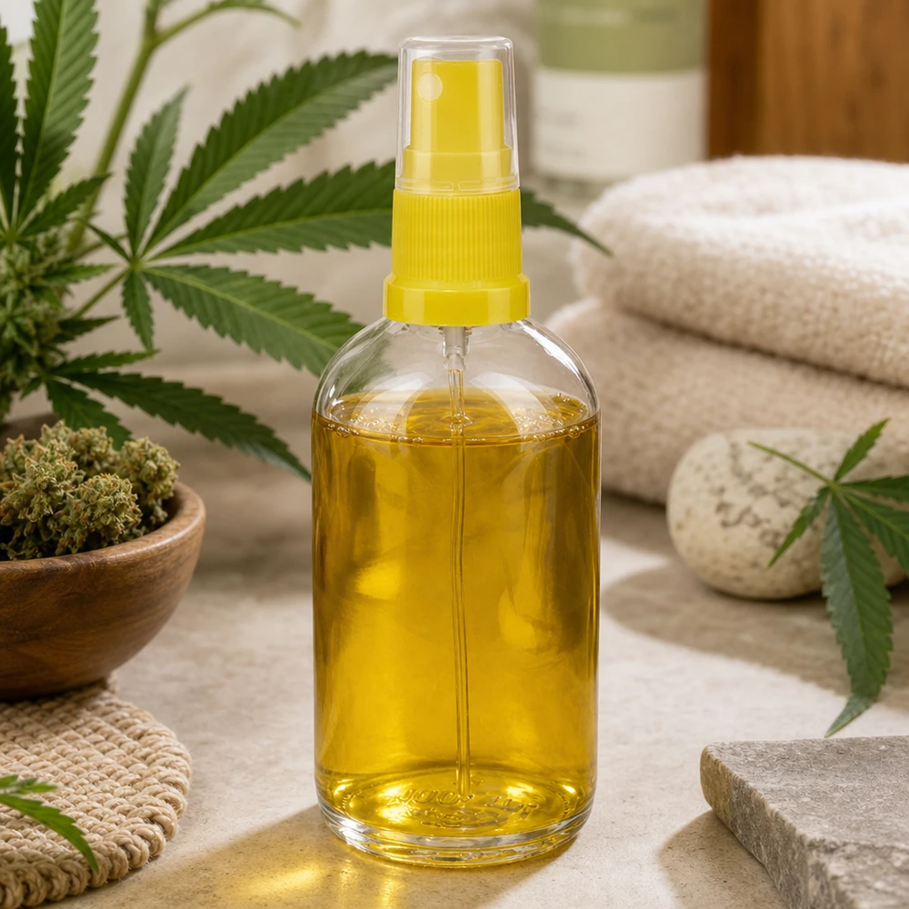 Befüllbare 100ml Glasflasche ClearLine UT18 mit Sprühkopf für Naturöle