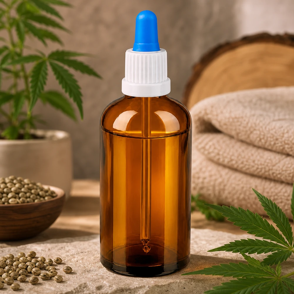 BrownLine Serie 100ml Pipettenaufsatz-Flasche mit OV-Verschluss für kosmetische Produkte