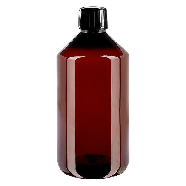 PET Flasche 750ml mit schwarzem Spritzverschluss Originalitätsverschluss PET Flasche 750ml mit schwarzem Spritzverschluss Originalitätsverschluss